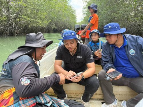 สทช.๕ ลงพื้นที่กลุ่มอนุรักษ์ลุ่มน้ำและป่าชายเลน อ.เทพา จ.สงขลา เพื่อติดตามการดำเนินงานโครงการเงินอุดหนุนชุมชนชายฝั่ง และสำรวจความอุดมสมบูรณ์ของป่าชายเลนบ้านคลองควาย