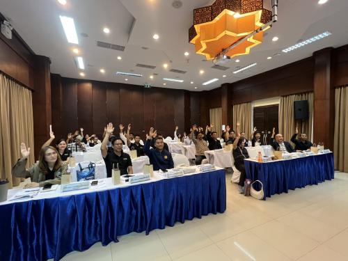 ประชุมรับฟังความคิดเห็นผู้มีส่วนได้ส่วนเสียการติดตั้งทุ่นเพื่อการอนุรักษ์ทรัพยากรทางทะเล ครั้งที่ 1 พื้นที่ป่าในเมือง เขาขนาบน้ำ ตำบลปากน้ำ อำเภอเมือง จังหวัดกระบี่